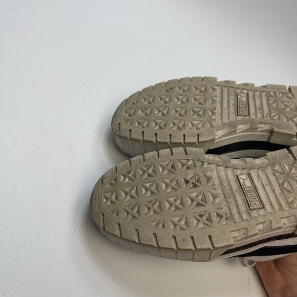 Puma Mayze Platform Womens Size 7 US White Black Athletic Leather Shoes Sneakers - Picture 6 of 14